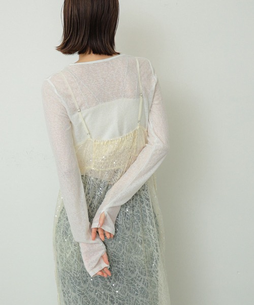SENSE OF PLACE by URBAN RESEARCH（センスオブプレイスバイアーバンリサーチ）の「スラブリブトップ（Tシャツ/カットソー・レディース・アイボリー/ブラック/ピンク・ONE）」の10枚目の写真