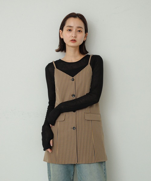 SENSE OF PLACE by URBAN RESEARCH（センスオブプレイスバイアーバンリサーチ）の「スラブリブトップ（Tシャツ/カットソー・レディース・アイボリー/ブラック/ピンク・ONE）」の15枚目の写真