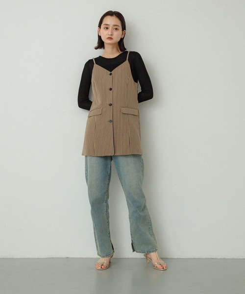 SENSE OF PLACE by URBAN RESEARCH（センスオブプレイスバイアーバンリサーチ）の「スラブリブトップ（Tシャツ/カットソー・レディース・アイボリー/ブラック/ピンク・ONE）」の16枚目の写真