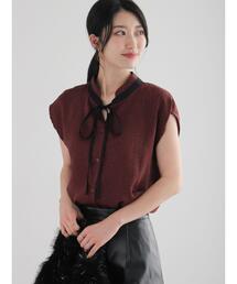 Te chichi | 配色リボンドットアソートブラウス(シャツ/ブラウス)