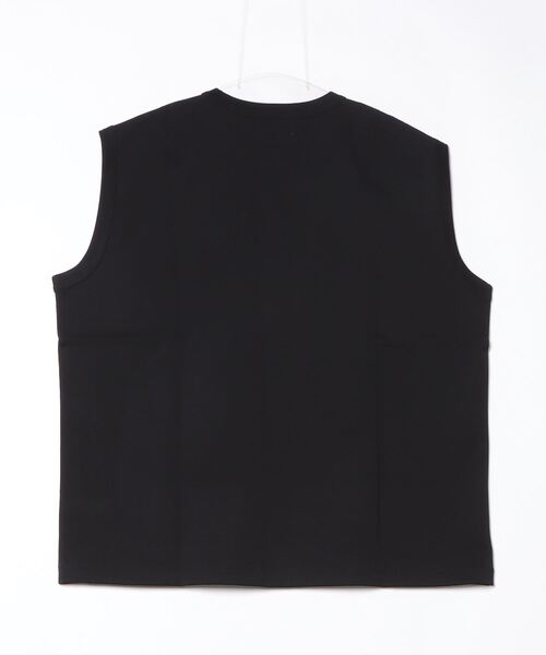 WEWILL（ウィーウィル）の「WEWILL / ウィーウィル：NO SLEEVE BAGGY T-SHIRT：W-014MS-8004[COR]（Tシャツ/カットソー・メンズ・ブラック・2/1）」の2枚目の写真