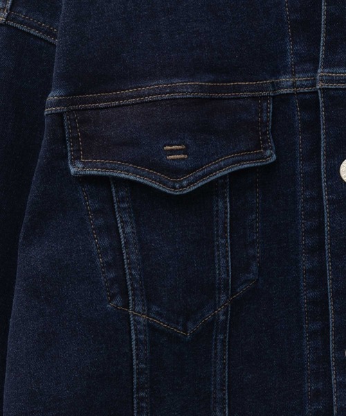 EDWIN（エドウィン）の「C17 BASIC DENIM JACKET CTB058（デニムジャケット・レディース・ダークブルー/ライトインディゴブルー・M/L）」の9枚目の写真