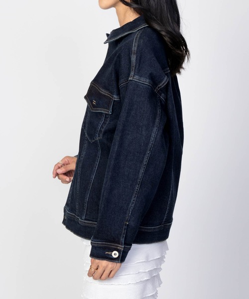 EDWIN（エドウィン）の「C17 BASIC DENIM JACKET CTB058（デニムジャケット・レディース・ダークブルー/ライトインディゴブルー・M/L）」の14枚目の写真