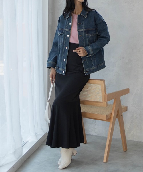 EDWIN（エドウィン）の「C17 BASIC DENIM JACKET CTB058（デニムジャケット・レディース・ダークブルー/ライトインディゴブルー・M/L）」の17枚目の写真