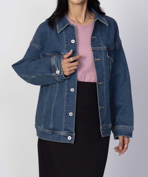 EDWIN（エドウィン）の「C17 BASIC DENIM JACKET CTB058（デニムジャケット・レディース・ダークブルー/ライトインディゴブルー・M/L）」の18枚目の写真