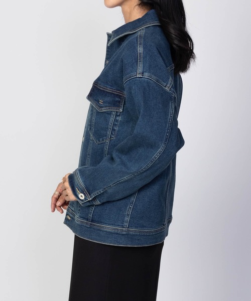 EDWIN（エドウィン）の「C17 BASIC DENIM JACKET CTB058（デニムジャケット・レディース・ダークブルー/ライトインディゴブルー・M/L）」の20枚目の写真