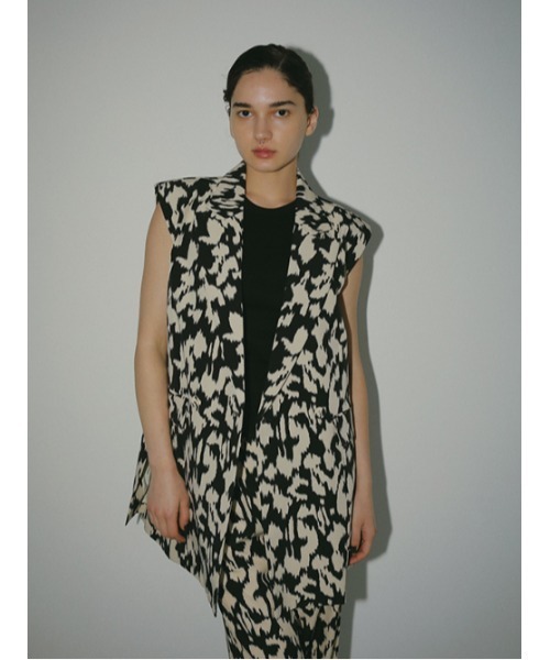 AMAIL（アマイル）の「Camouflage long vest（ベスト・レディース・ブラック/ベージュ・FREE）」の11枚目の写真