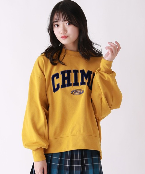 repipi armario(レピピ アルマリオ)の「ベロアワッペンスウェット(スウェット・キッズ・サックスブルー/アイボリー/イエロー/スミクロ/ブラウン/グレー/マスタード/ブルー/グレー系2/カーキ・LARGE/MEDIUM/SMALL)」の10枚目の写真