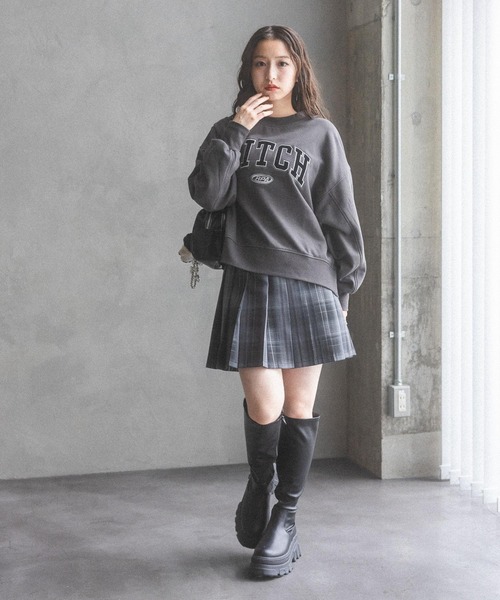 repipi armario(レピピ アルマリオ)の「ベロアワッペンスウェット(スウェット・キッズ・サックスブルー/アイボリー/イエロー/スミクロ/ブラウン/グレー/マスタード/ブルー/グレー系2/カーキ・LARGE/MEDIUM/SMALL)」の21枚目の写真