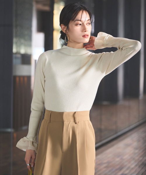 シクラス フリル袖 ニットトップス 36 シクラス フリル袖 ニットトップス 36 CYCLAS（シクラス）通販｜ニット