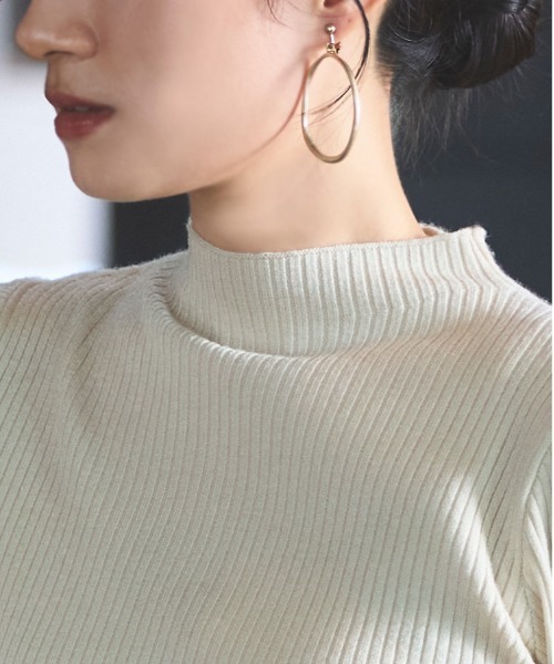 ルイルエブティック RUIRUE BOUTIQUE フリルスリーブプルオーバーニット （ベージュ×ベージュ） ルイルエブティック RUIRUE BOUTIQUE フリルスリーブプル