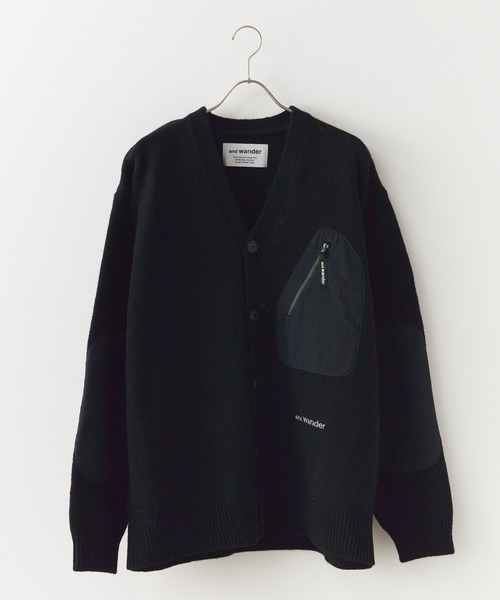 （最終値下げ）and wander Shetland wool cardigan Shetland wool cardigan | and wander（アンドワンダー