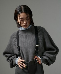 ボリュームスリーブニットプルオーバー