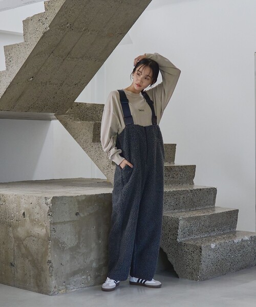 SMITH'S(スミス)の「SMITH’S(スミス)別注ピグメントロングスリーブTシャツ(Tシャツ/カットソー・レディース・ネイビー/オフホワイト/ダークグレー/ベージュ・M/L)」の8枚目の写真
