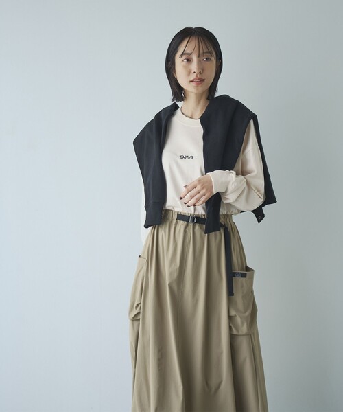 SMITH'S(スミス)の「SMITH’S(スミス)別注ピグメントロングスリーブTシャツ(Tシャツ/カットソー・レディース・ネイビー/オフホワイト/ダークグレー/ベージュ・M/L)」の13枚目の写真