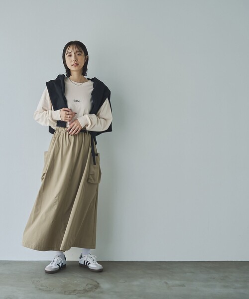 SMITH'S(スミス)の「SMITH’S(スミス)別注ピグメントロングスリーブTシャツ(Tシャツ/カットソー・レディース・ネイビー/オフホワイト/ダークグレー/ベージュ・M/L)」の17枚目の写真