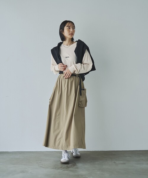 SMITH'S(スミス)の「SMITH’S(スミス)別注ピグメントロングスリーブTシャツ(Tシャツ/カットソー・レディース・ネイビー/オフホワイト/ダークグレー/ベージュ・M/L)」の18枚目の写真