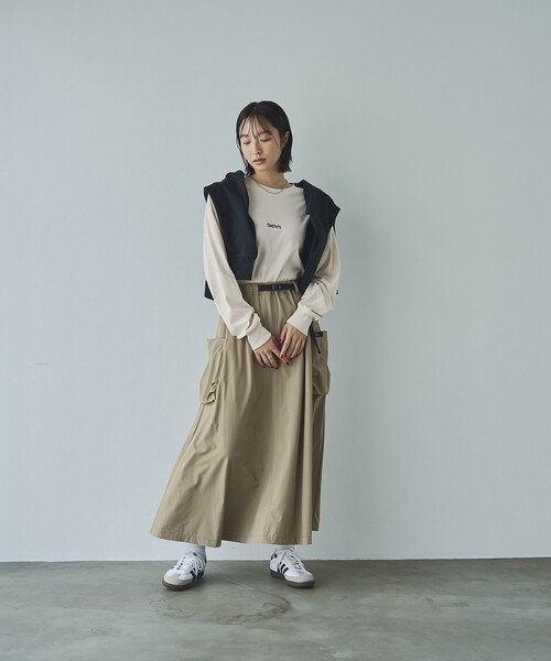 SMITH'S(スミス)の「SMITH’S(スミス)別注ピグメントロングスリーブTシャツ(Tシャツ/カットソー・レディース・ネイビー/オフホワイト/ダークグレー/ベージュ・M/L)」の19枚目の写真