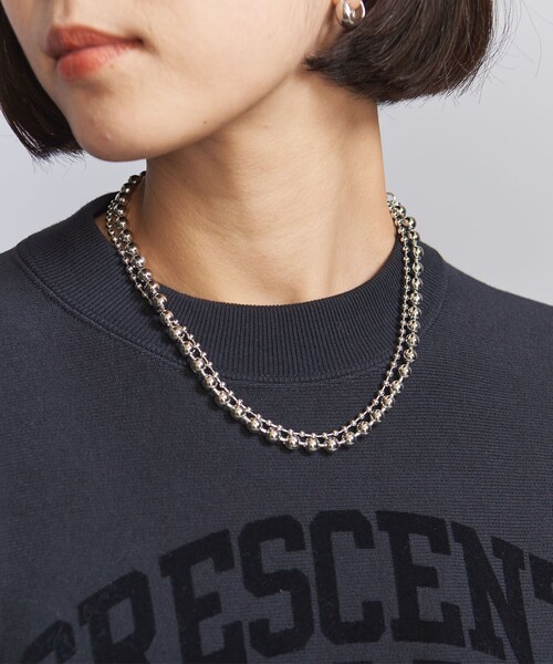 BEAUTY&YOUTH UNITED ARROWS(ビューティーアンドユースユナイテッドアローズ)の「メタルボールチェーン 2連ネックレス(ネックレス・レディース・シルバー/ゴールド・FREE)」の1枚目の写真