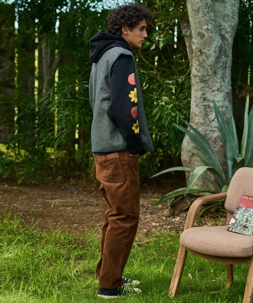 AOZORA（アオゾラ）の「AOZORA/アオゾラ　刺し子デニムベスト（ベスト・メンズ・オリーブ/インディゴブルー・MEDIUM/LARGE）」の11枚目の写真