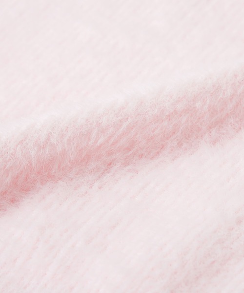 Diable baiser(ディアブルベーゼ)の「フワフワシャギークロップド丈ニットトップス(ニット/セーター・レディース・ホワイト/グリーン/ベビーピンク・FREE)」の9枚目の写真