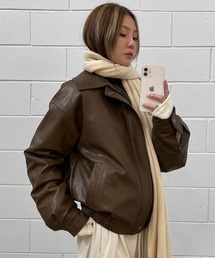 BLACKUP（ブラックアップ）の「[MADE] キロットファーレザージャンパー（ブルゾン・メンズ）」