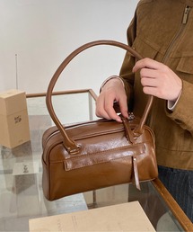 by muni:r | レザースクエアボストンショルダーバッグ(ショルダーバッグ)