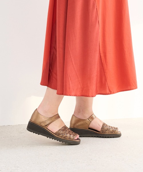 セール】アンクルストラップメッシュサンダル（サンダル）｜D'ICI