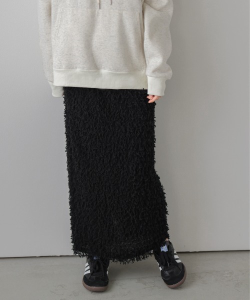 AMELY(エミリー)の「フリンジナロースカート(スカート・レディース・ベージュ/ブラック・M/L)」の7枚目の写真