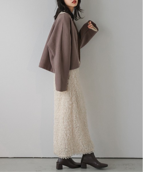 AMELY(エミリー)の「フリンジナロースカート(スカート・レディース・ベージュ/ブラック・M/L)」の12枚目の写真