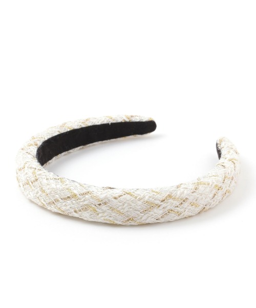 LAKOLE（ラコレ）の「ラインツイードカチューシャ / 232316（カチューシャ・レディース・オフホワイト/ブラック・FREE）」の2枚目の写真