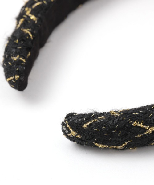 LAKOLE（ラコレ）の「ラインツイードカチューシャ / 232316（カチューシャ・レディース・オフホワイト/ブラック・FREE）」の4枚目の写真