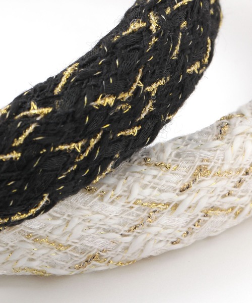 LAKOLE（ラコレ）の「ラインツイードカチューシャ / 232316（カチューシャ・レディース・オフホワイト/ブラック・FREE）」の5枚目の写真