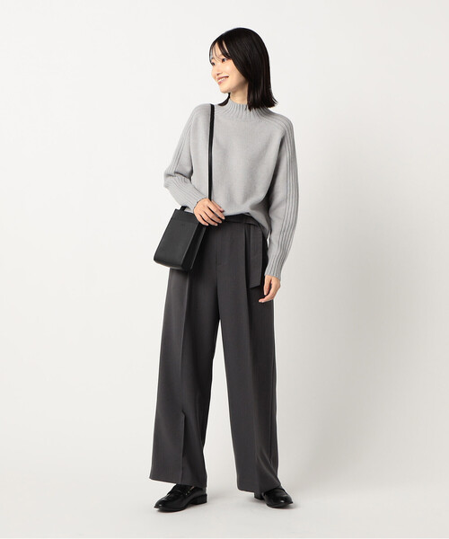 COMME CA ISM（コムサイズム）の「【ウォッシャブル】日本の色　ハイネックニット（ニット/セーター・レディース・オフホワイト/グレー/ブラック/イエロー×グリーン/サックスブルー・MEDIUM/LARGE）」の17枚目の写真