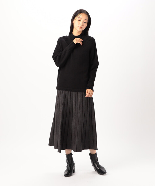 COMME CA ISM（コムサイズム）の「【ウォッシャブル】日本の色　ハイネックニット（ニット/セーター・レディース・オフホワイト/グレー/ブラック/イエロー×グリーン/サックスブルー・MEDIUM/LARGE）」の21枚目の写真