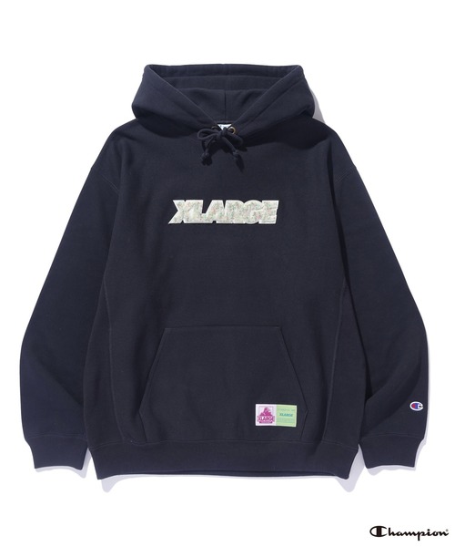 Champion(チャンピオン)の「XLARGE×Champion REVERSE WEAVE PULLOVER HOODED SWEAT SHIRT(パーカー・メンズ・ブラック/アッシュ/ネイビー/ブラウン・XL/L/M/S)」の5枚目の写真