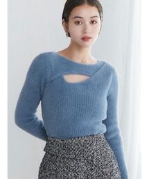 MURUA | シャギーアシメクロスニット(ニット/セーター)