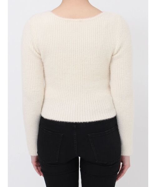 MURUA(ムルーア)の「シャギーアシメクロスニット(ニット/セーター・レディース・アイボリー/グレー/レッド/ブルー・FREE)」の13枚目の写真