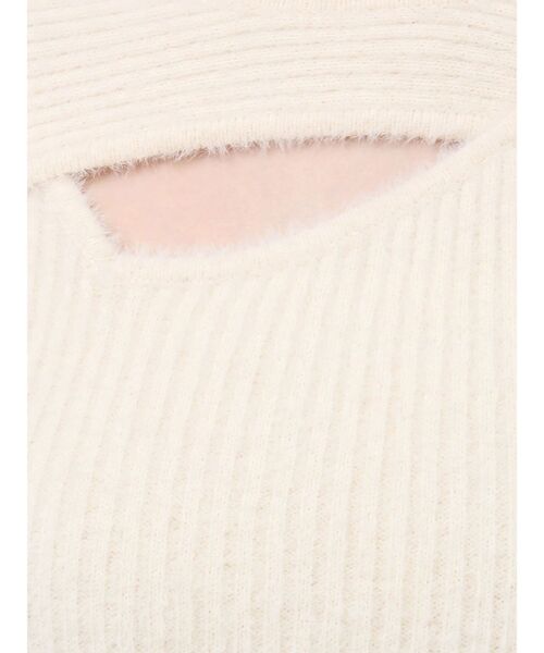 MURUA(ムルーア)の「シャギーアシメクロスニット(ニット/セーター・レディース・アイボリー/グレー/レッド/ブルー・FREE)」の10枚目の写真