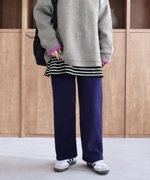 reca(レカ)の「コーデュロイ裏フリースイージーパンツ(その他パンツ・レディース・アイボリー/ブラック/モカ/ブラウン/ネイビー/レッド・M/L/LL/S)」の5枚目の写真