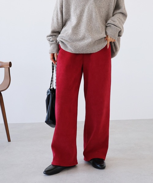 reca(レカ)の「コーデュロイ裏フリースイージーパンツ(その他パンツ・レディース・アイボリー/ブラック/モカ/ブラウン/ネイビー/レッド・M/L/LL/S)」の6枚目の写真