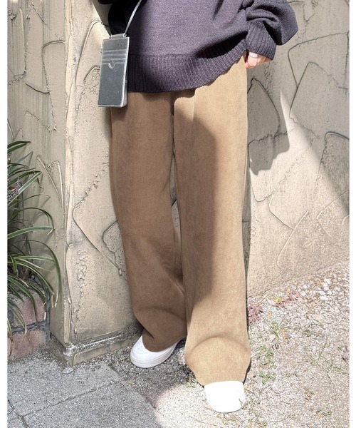 reca（レカ）の「コーデュロイ裏フリースイージーパンツ（その他パンツ・レディース・アイボリー/ブラック/モカ/ブラウン・M/L）」の4枚目の写真