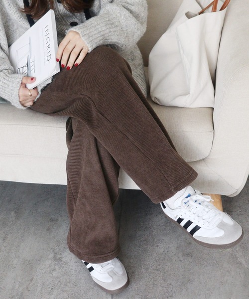 reca（レカ）の「コーデュロイ裏フリースイージーパンツ（その他パンツ・レディース・アイボリー/ブラック/モカ/ブラウン・M/L）」の22枚目の写真