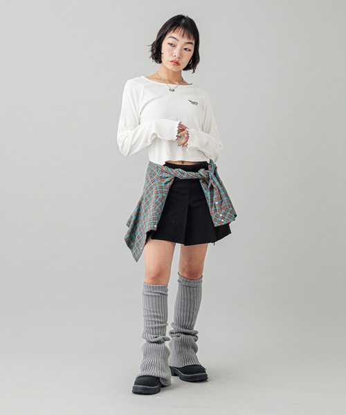 X-girl（エックスガール）の「2WAY LOOSE SOCKS（レッグウォーマー・レディース・ブラック/グレー・ONE SIZE）」の13枚目の写真