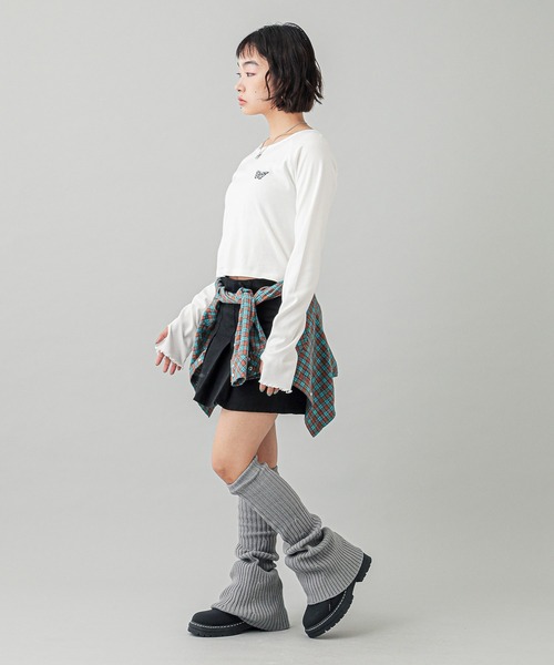 X-girl（エックスガール）の「2WAY LOOSE SOCKS（レッグウォーマー・レディース・ブラック/グレー・ONE SIZE）」の16枚目の写真