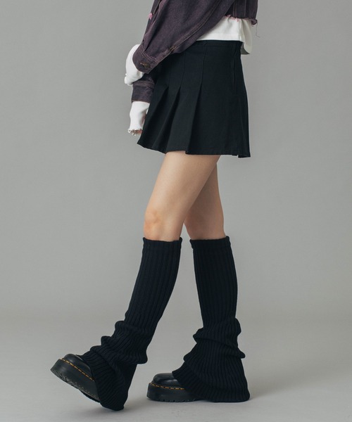 X-girl（エックスガール）の「2WAY LOOSE SOCKS（レッグウォーマー・レディース・ブラック/グレー・ONE SIZE）」の6枚目の写真