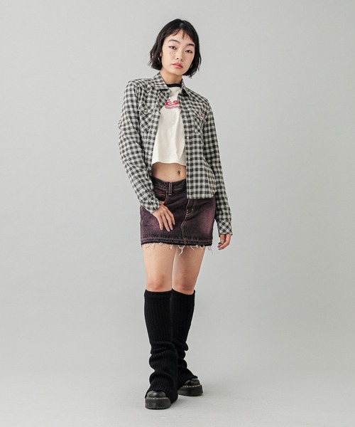 X-girl（エックスガール）の「2WAY LOOSE SOCKS（レッグウォーマー・レディース・ブラック/グレー・ONE SIZE）」の18枚目の写真
