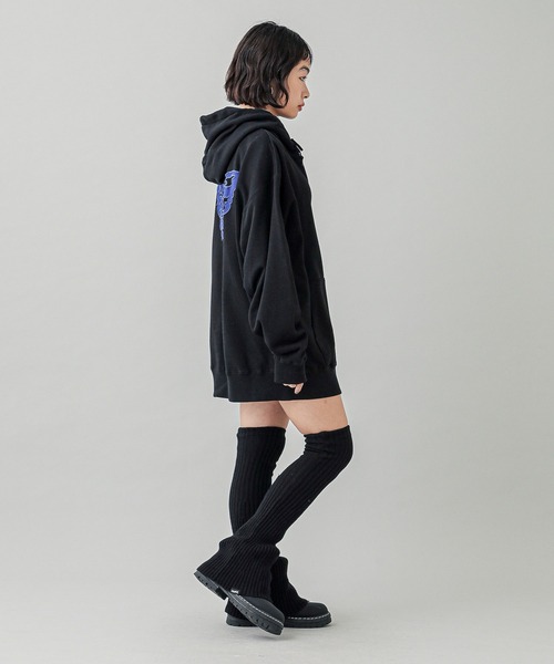 X-girl（エックスガール）の「2WAY LOOSE SOCKS（レッグウォーマー・レディース・ブラック/グレー・ONE SIZE）」の20枚目の写真