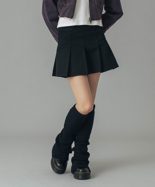 X-girl（エックスガール）の「2WAY LOOSE SOCKS（レッグウォーマー・レディース・ブラック/グレー・ONE SIZE）」の10枚目の写真