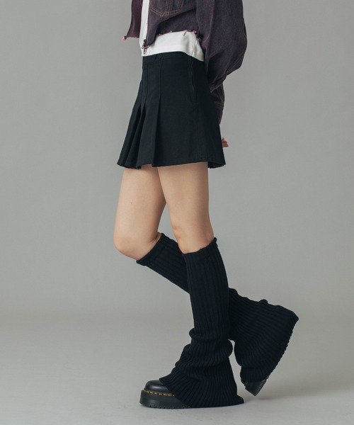 X-girl（エックスガール）の「2WAY LOOSE SOCKS（レッグウォーマー・レディース・ブラック/グレー・ONE SIZE）」の11枚目の写真